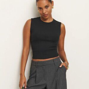 Reformation Ryland Ribbed Tank in Black